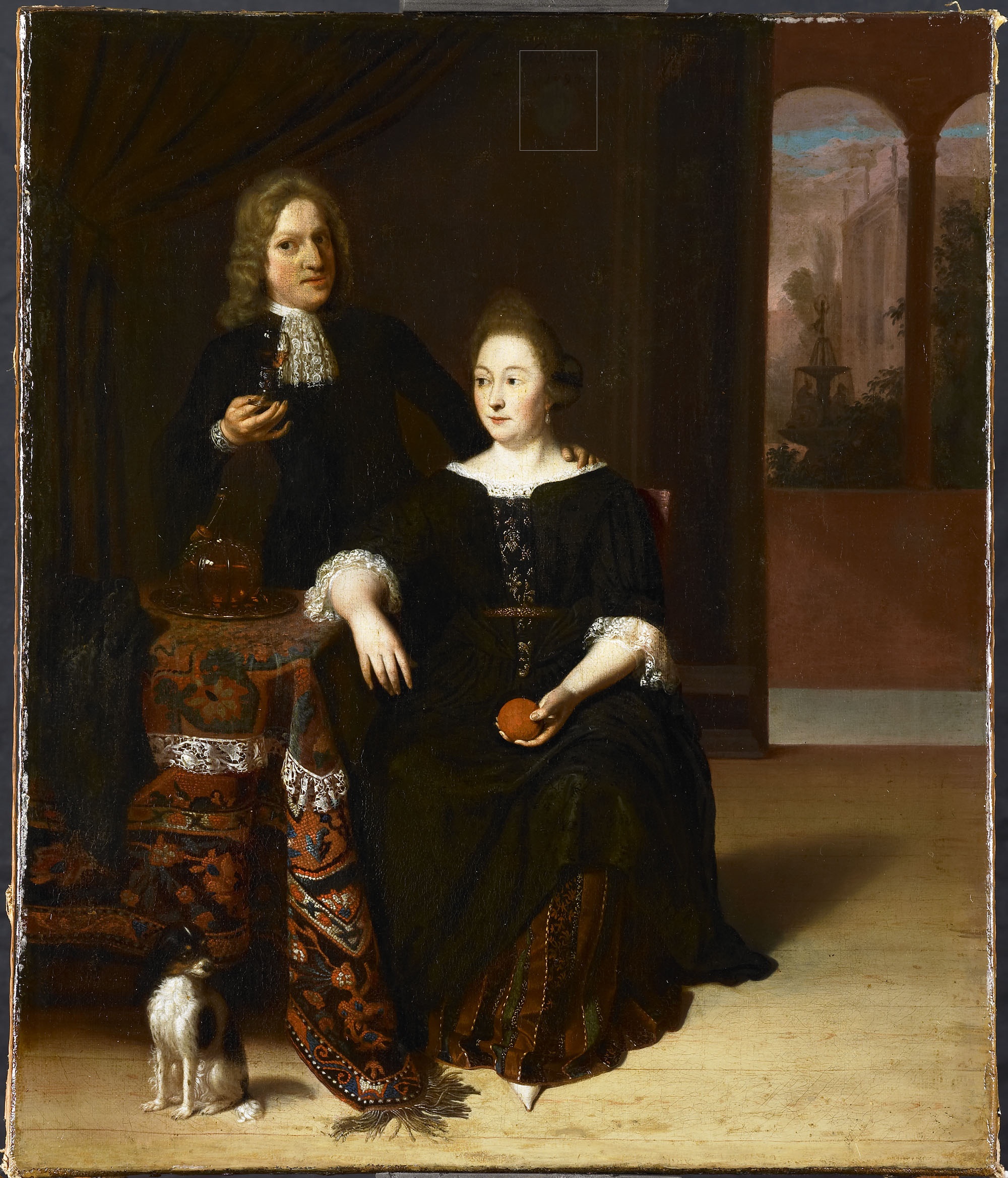 Ил. 2.  М. Вулфрат. Портрет джентльмена и дамы в интерьере. Рийксмузеум. 1664